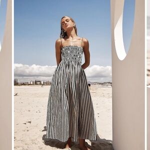 Striped maxi dress size large